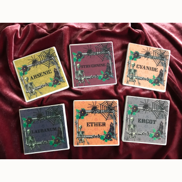 Vintage Poison Coasters