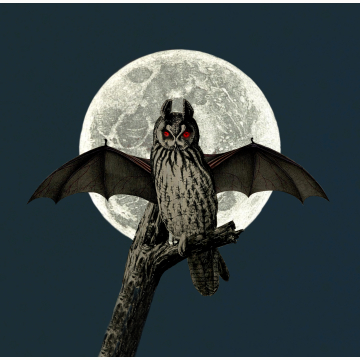 8x8 Mothman Creepture Print